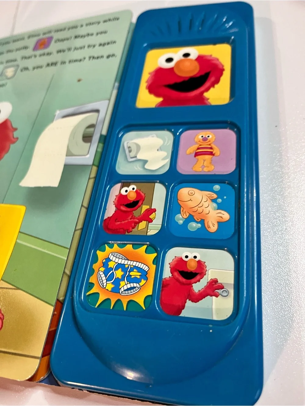 Sesame Street Elmo Potty Time Sound Book - Blue / Red / Yellow